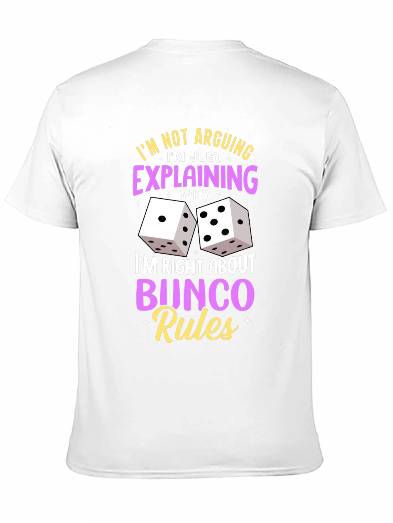 Black Bunco Rules Graphic T-Shirt - Funny Game Night Tee view 11