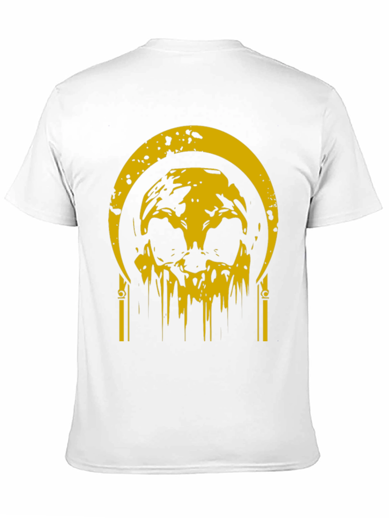 Black Black T-Shirt with Golden Skull Graphic view 11