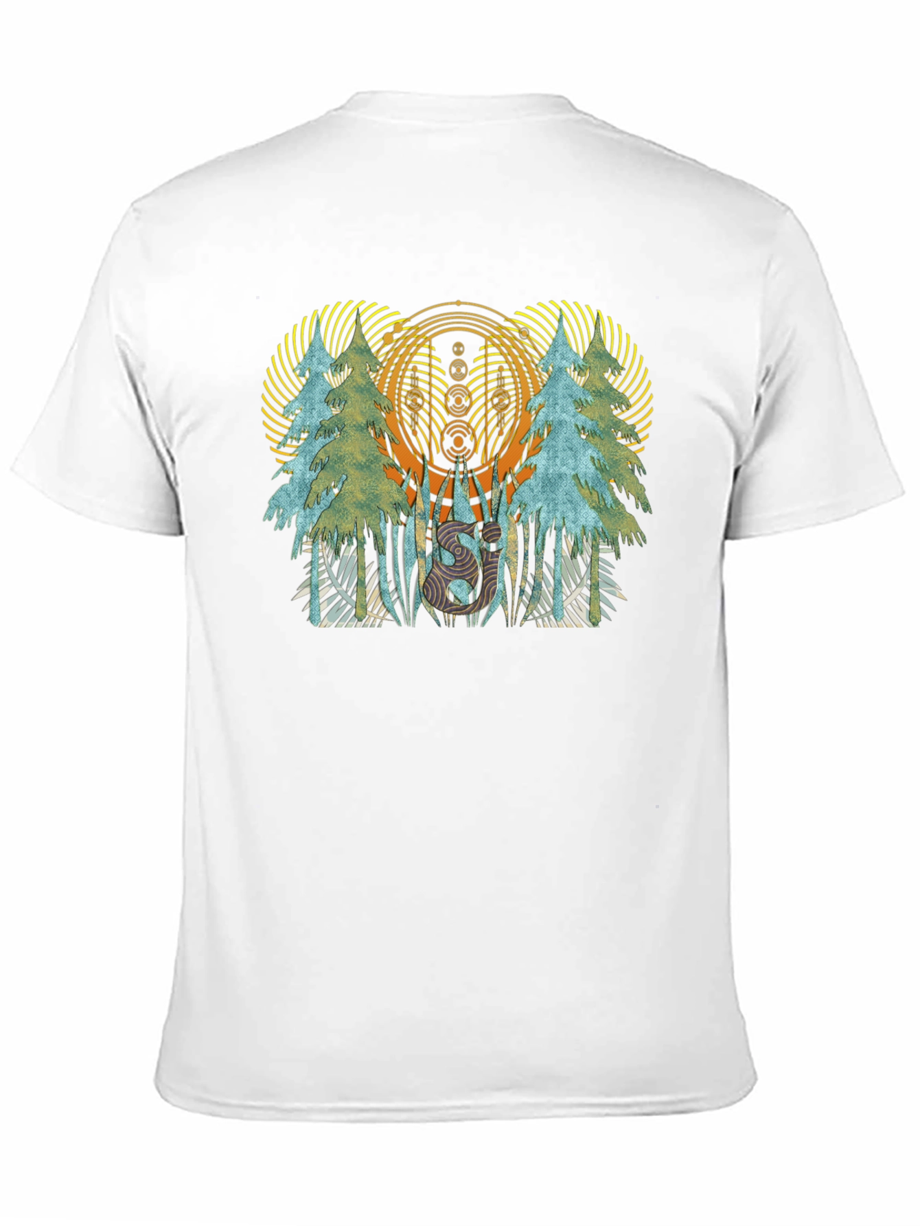 Black Nature Inspired Graphic Tee view 11