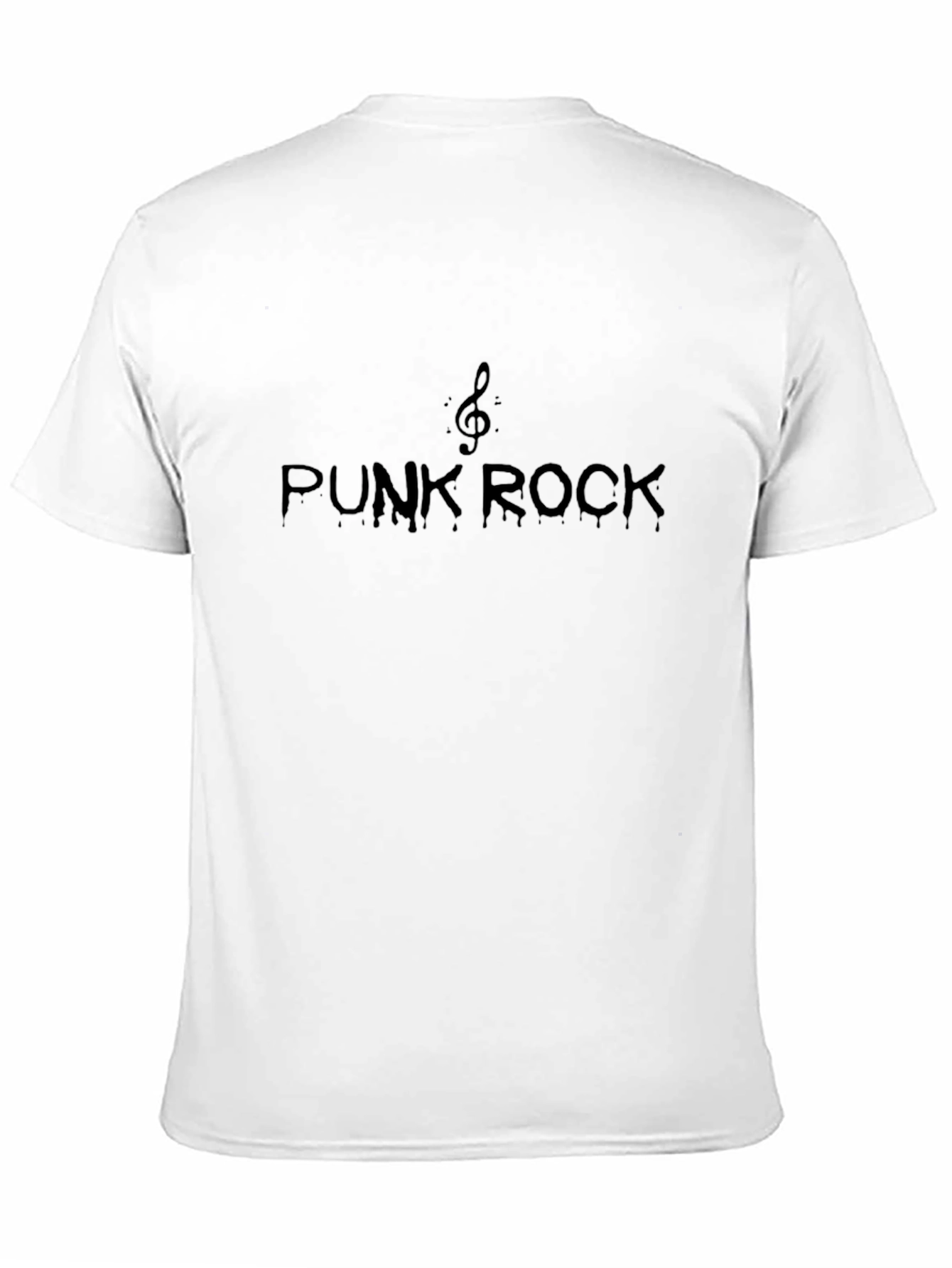 Black Punk Rock Treble Clef Graphic Tee - Black view 11