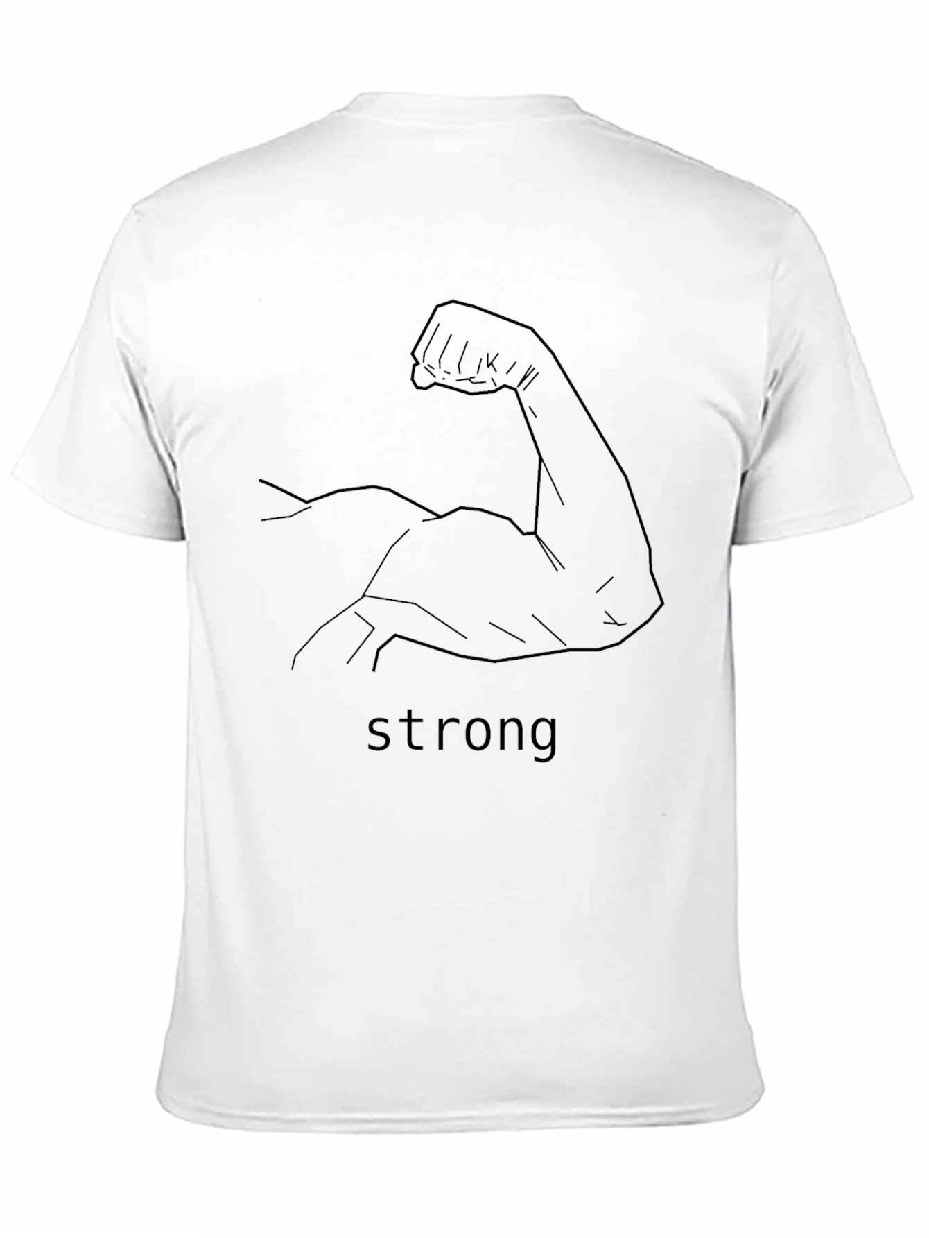 Black Strong Arm Graphic Tee - Black Cotton T-Shirt view 11