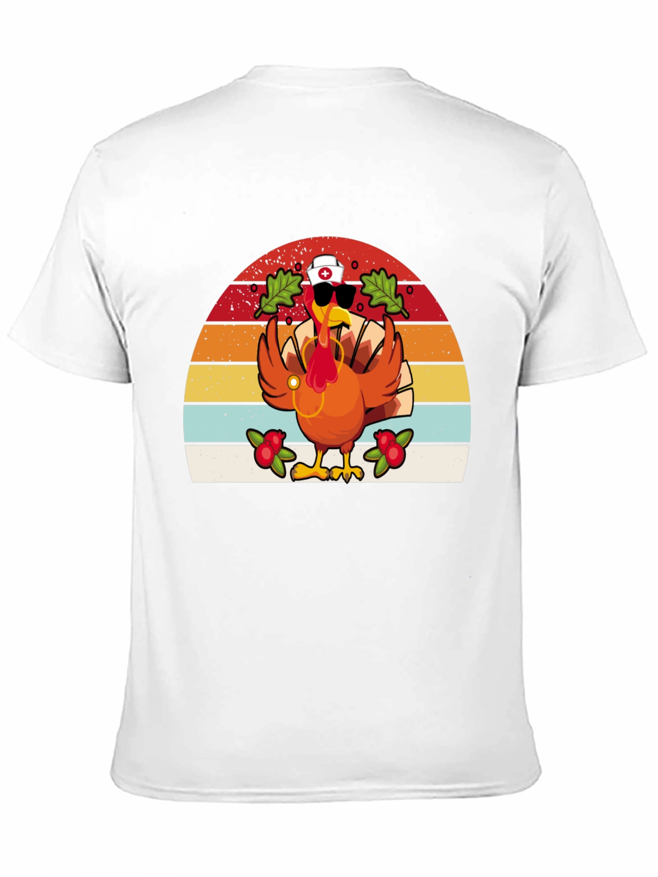 Black Thanksgiving Nurse Turkey T-Shirt view 11