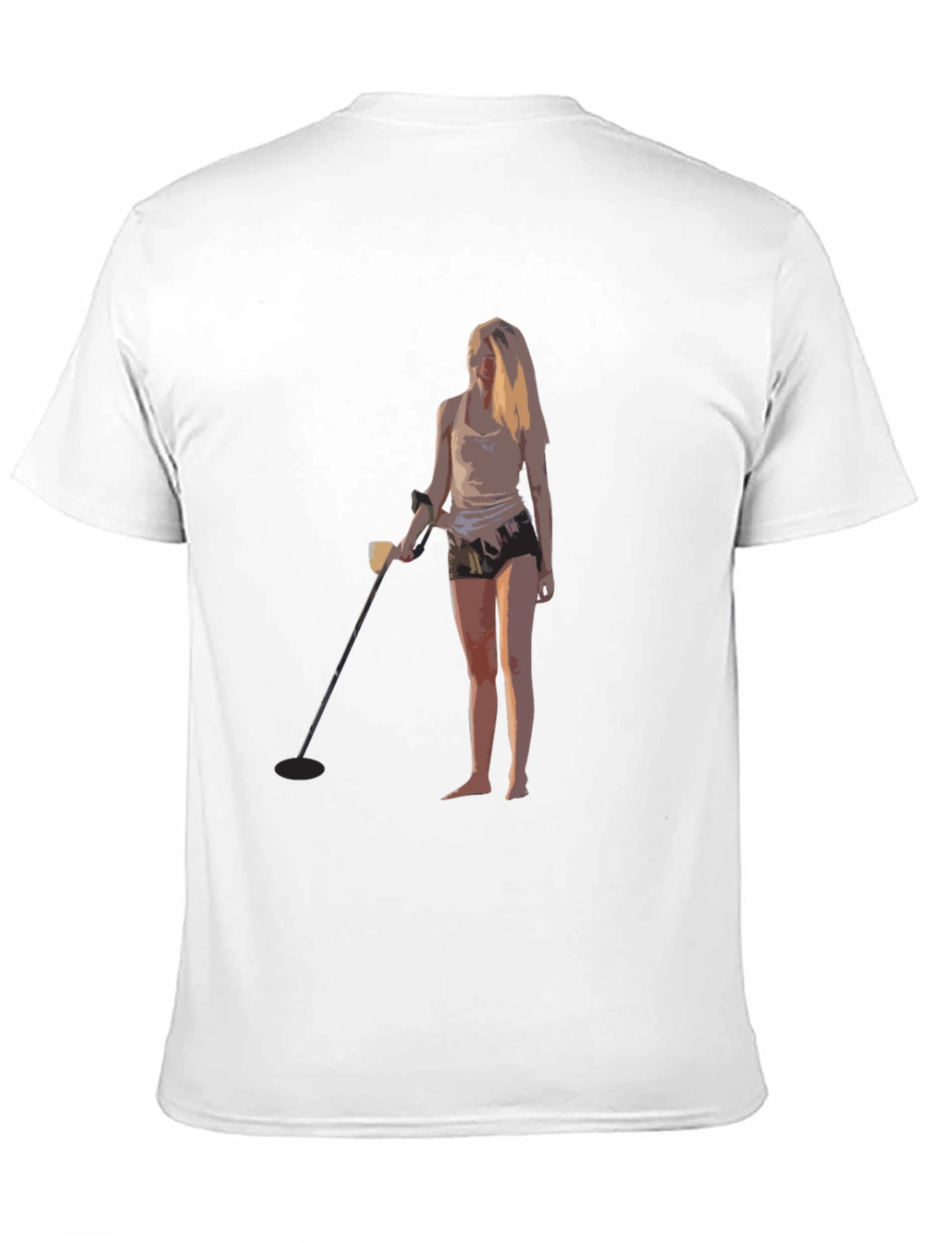 Black Metal Detecting Girl Graphic T-Shirt - Black view 11