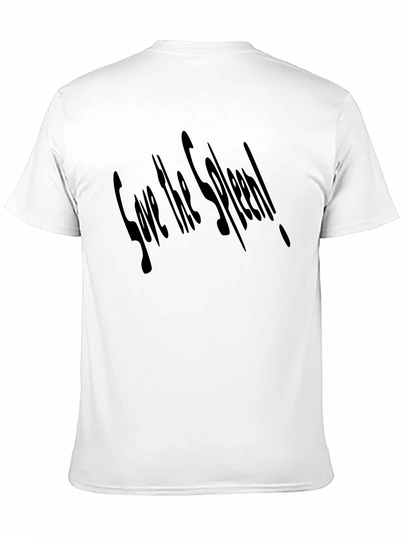 Black Save the Spleen! Men's Black Graphic T-Shirt view 11