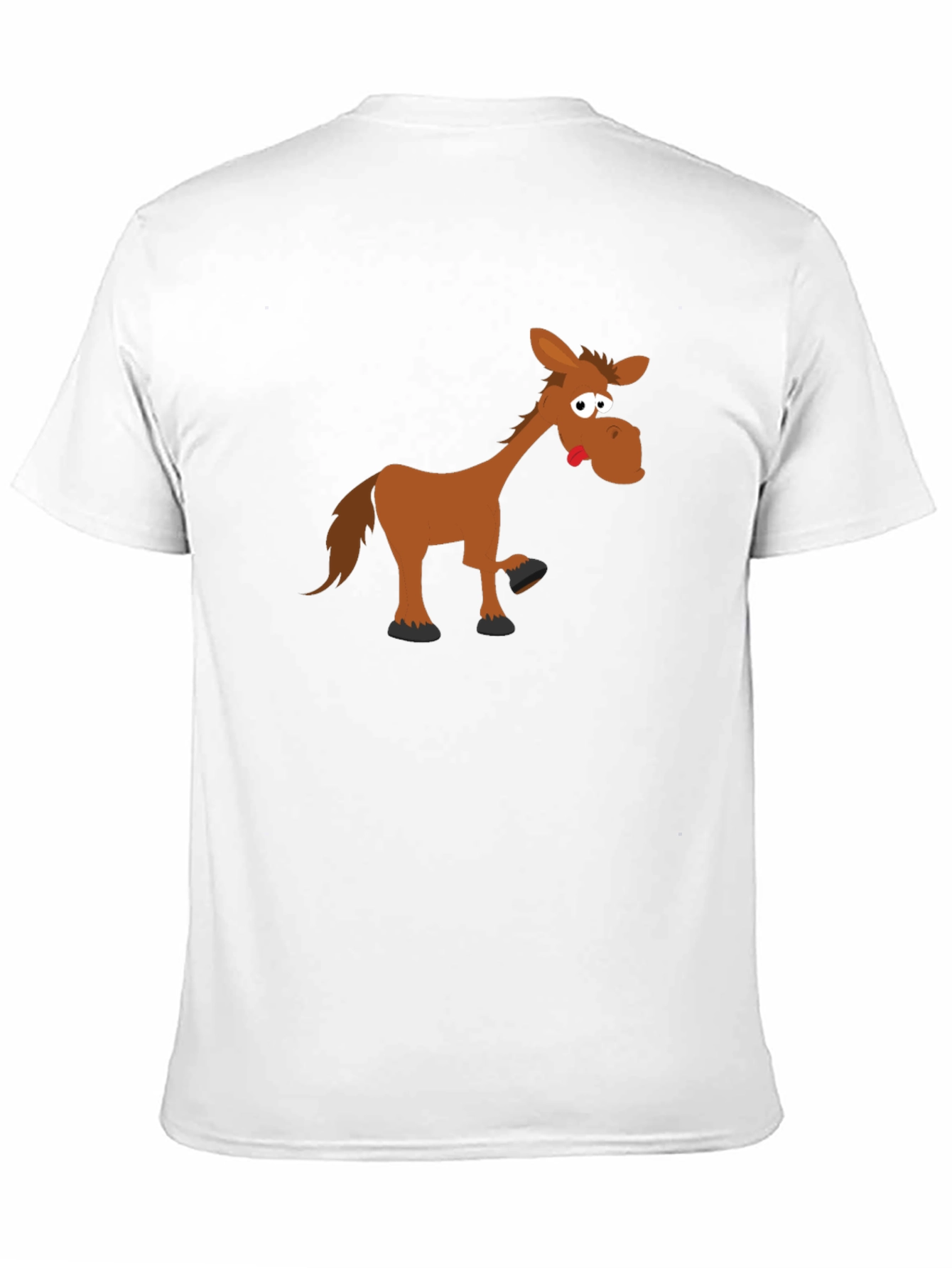 Black Funny Horse Graphic Tee - Black Cotton T-Shirt view 11