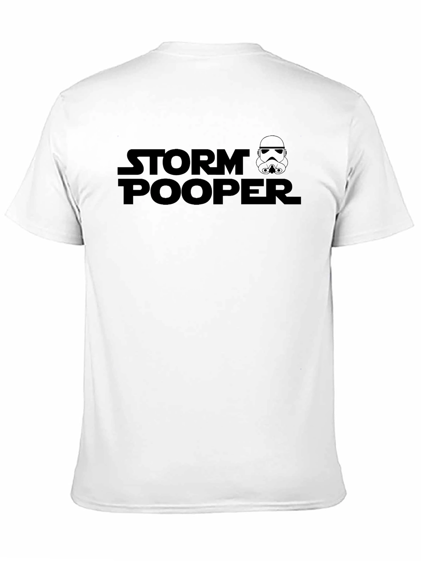 Black Storm Pooper Graphic Tee - Funny Star Wars Parody T-Shirt view 11