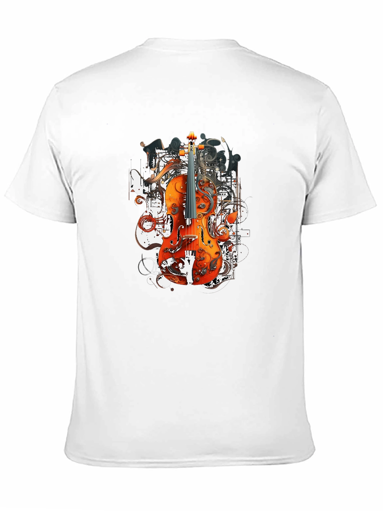 Black Orchestral Ink T-Shirt - Artistic Music Tee view 11
