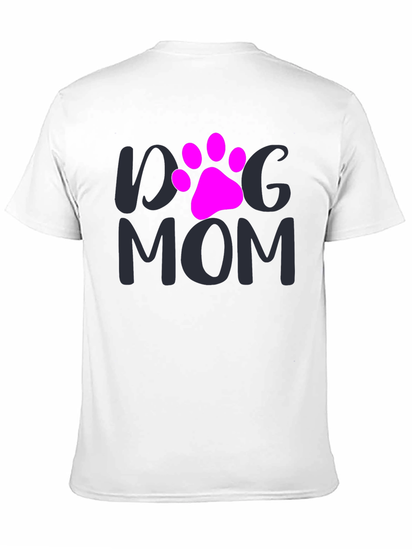 Black Dog Mom T-Shirt - Paw Print Graphic Tee view 11