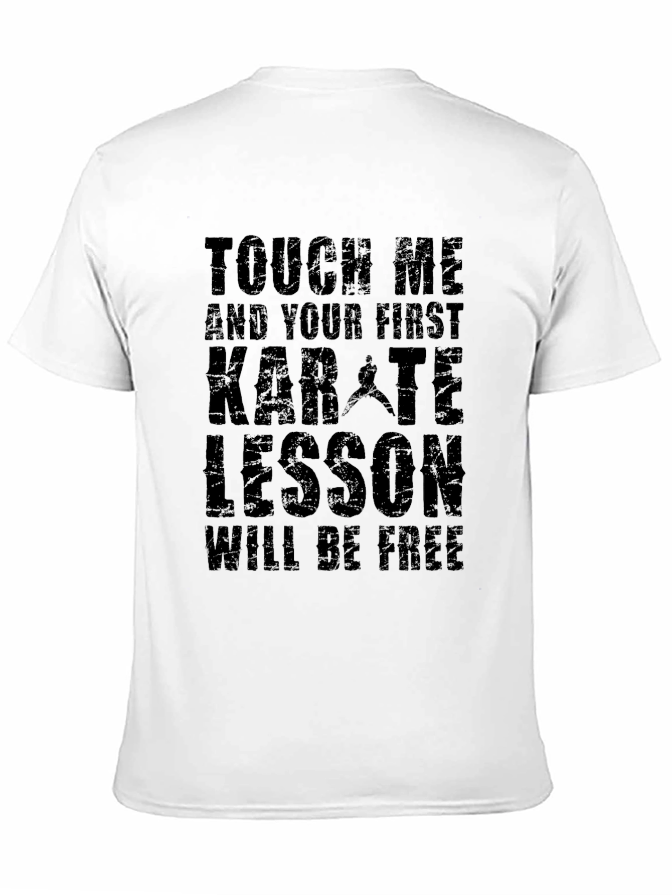 Black Touch Me Karate Lesson Free Graphic Tee view 11