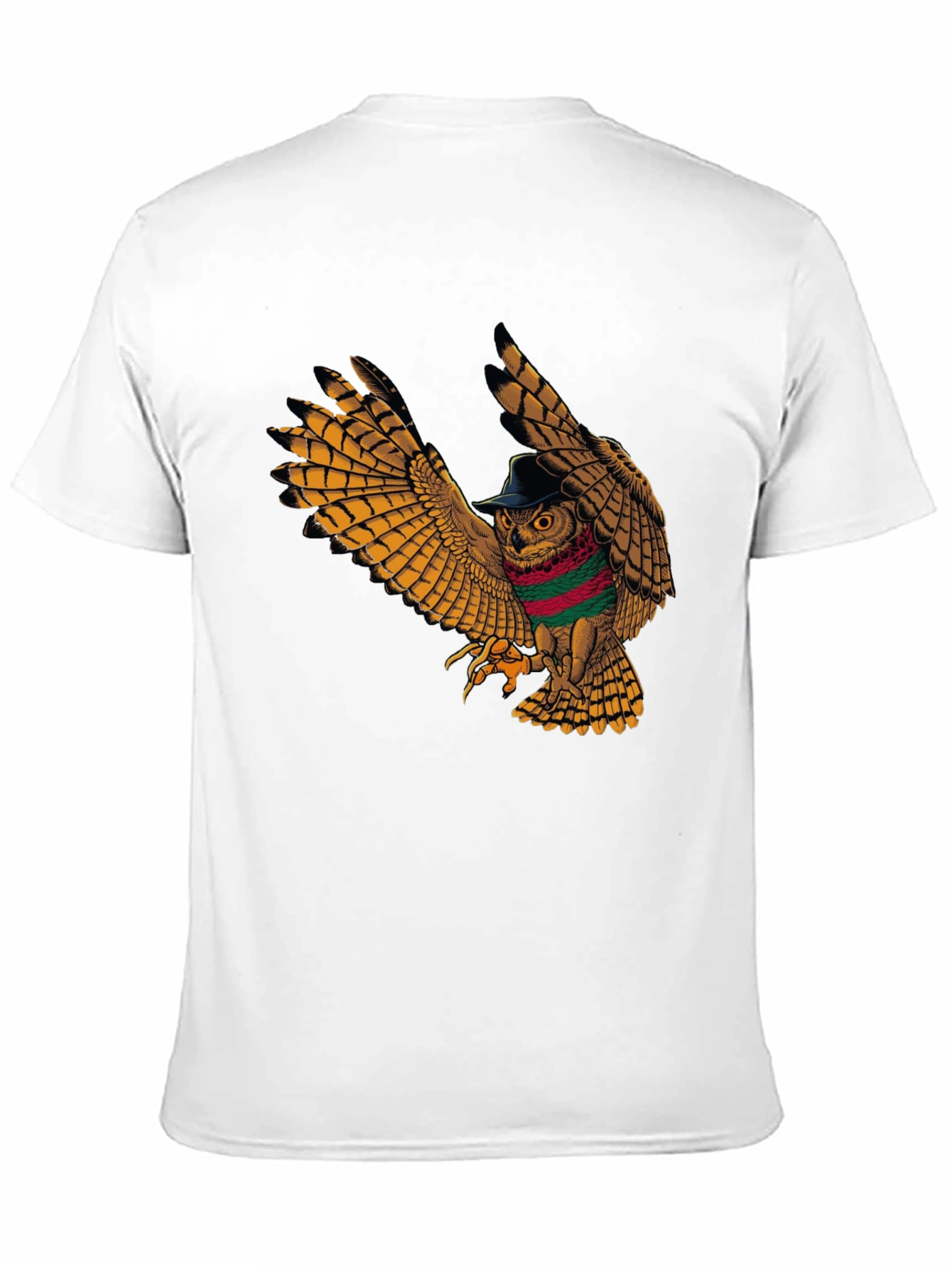 Black Owl in Hat Graphic Tee - Unique Print view 11
