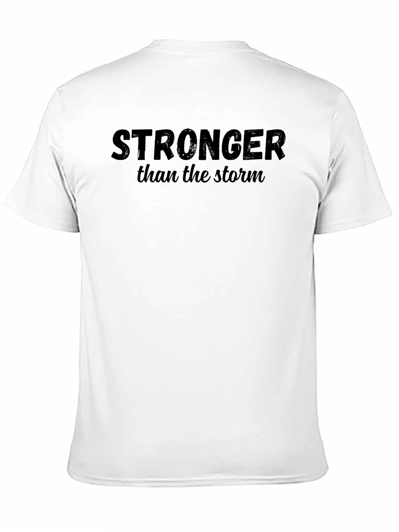 Black Stronger Than The Storm Black T-Shirt view 11