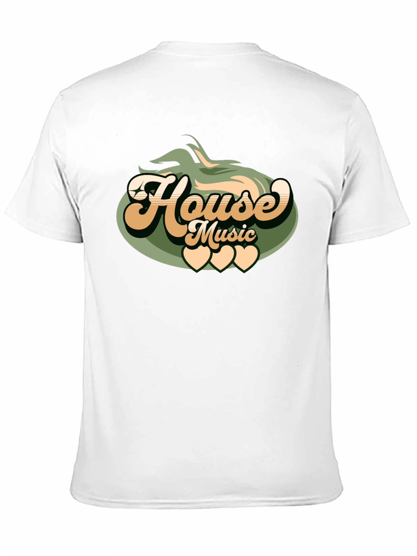 Black Retro House Music Graphic T-Shirt view 11