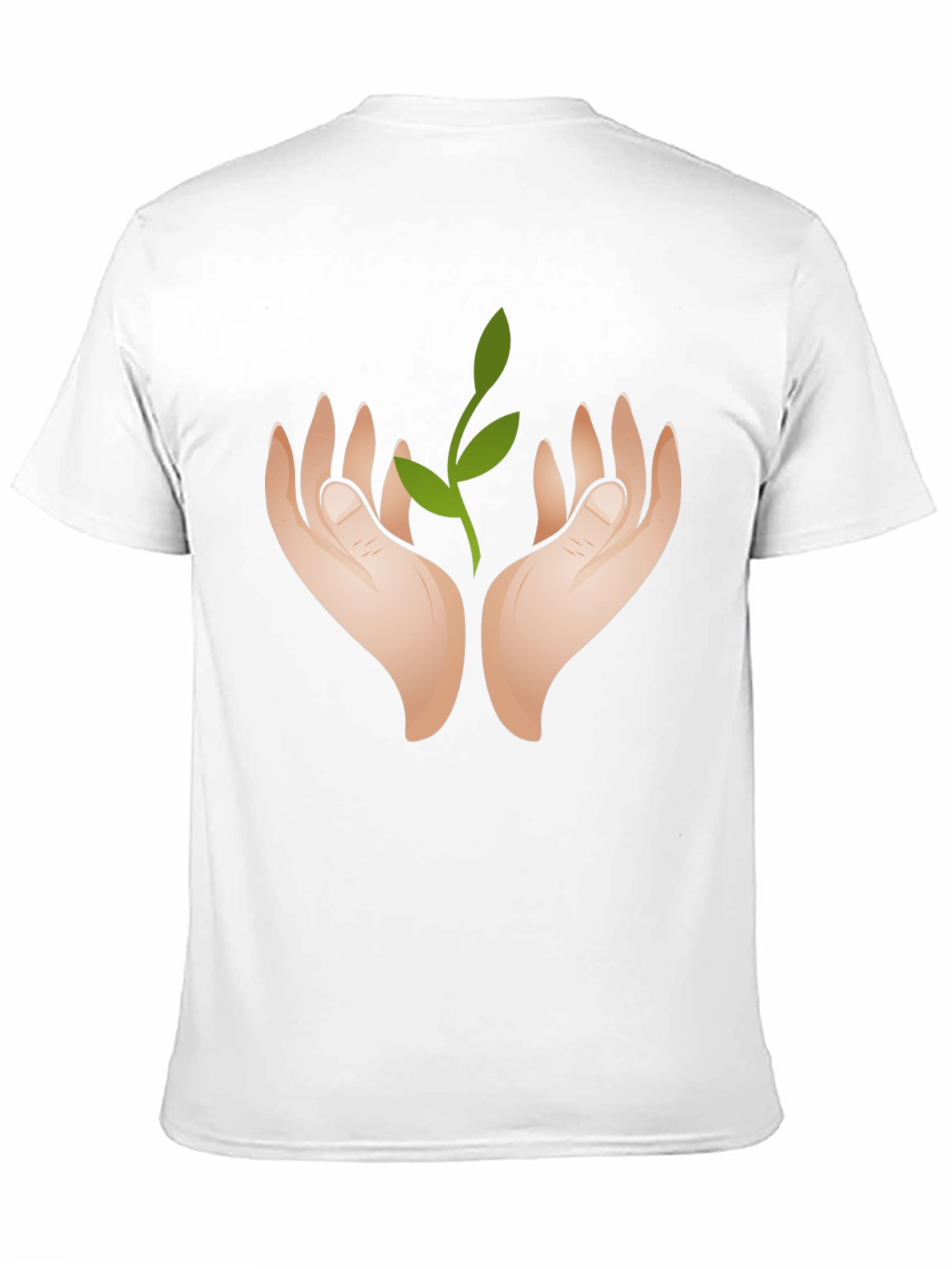 Black Hands Holding Sprout Graphic Black T-Shirt view 11