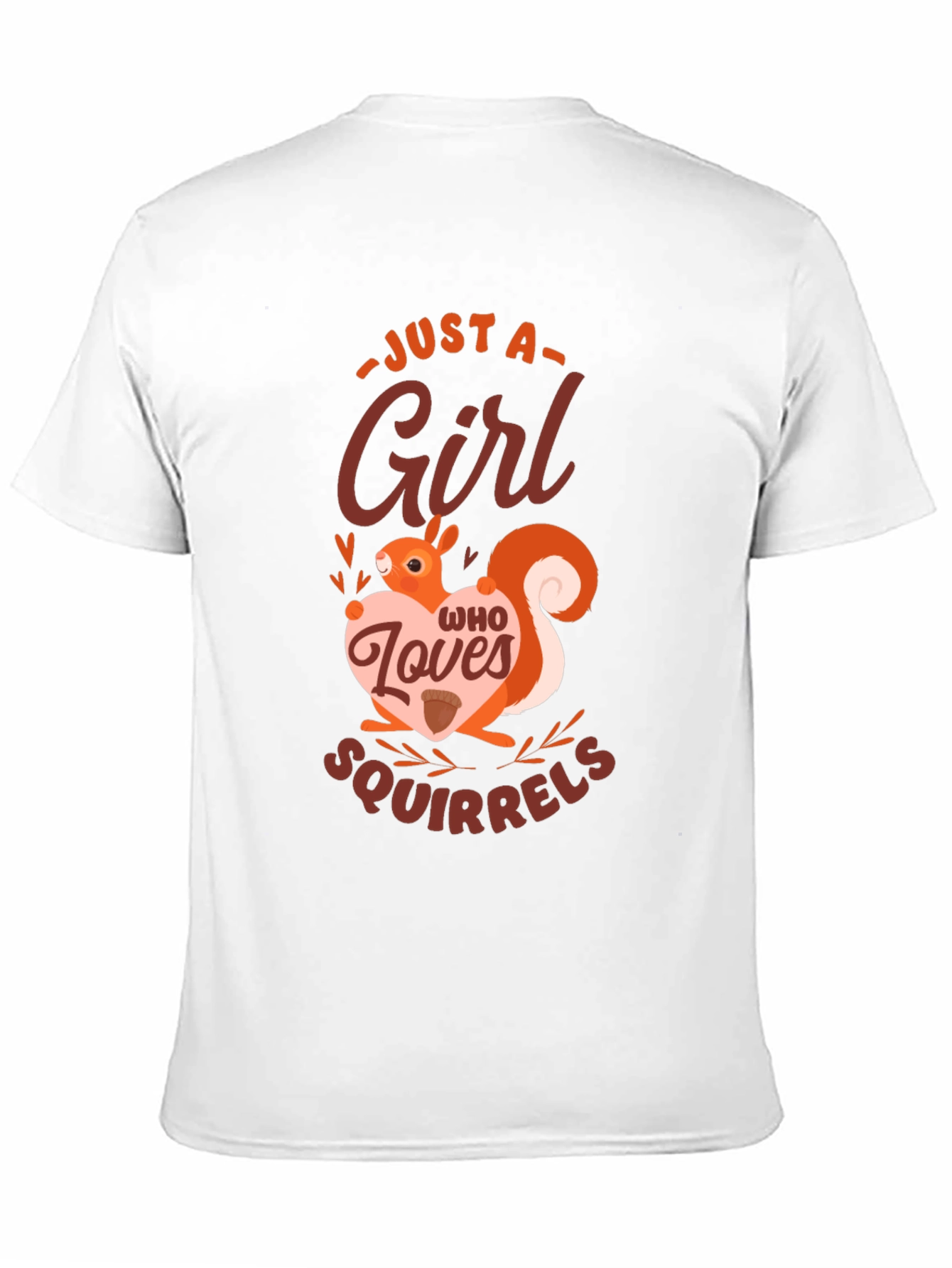 Black Just a Girl Who Loves Squirrels Graphic Tee view 11