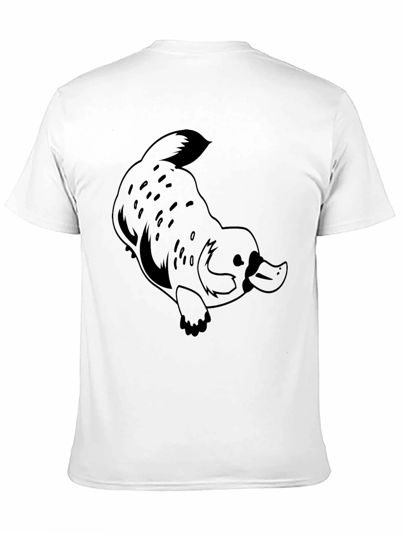 Black Black Platypus Graphic T-Shirt - Men's Casual Tee view 11