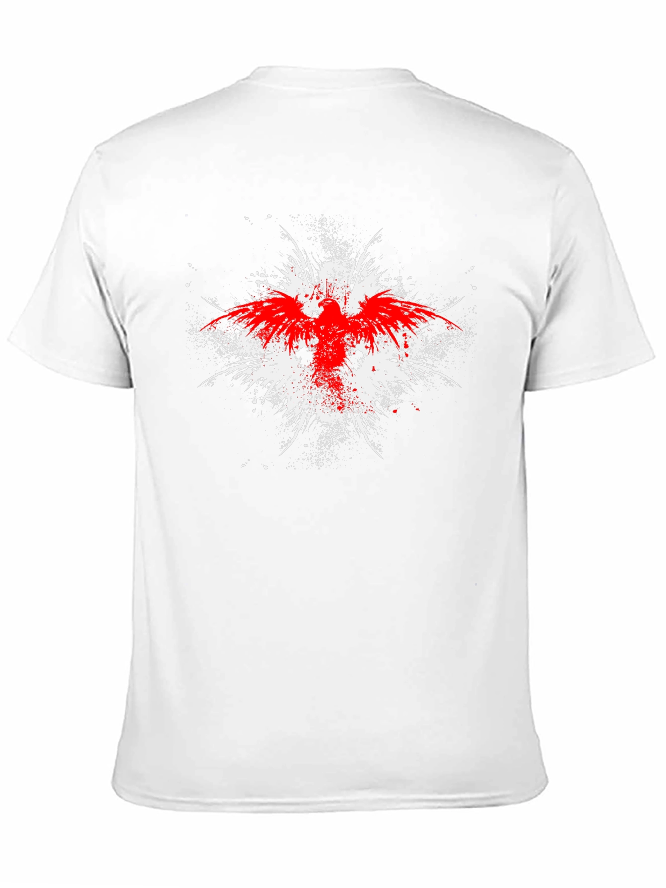 Black Red Eagle Graphic Black T-Shirt view 11