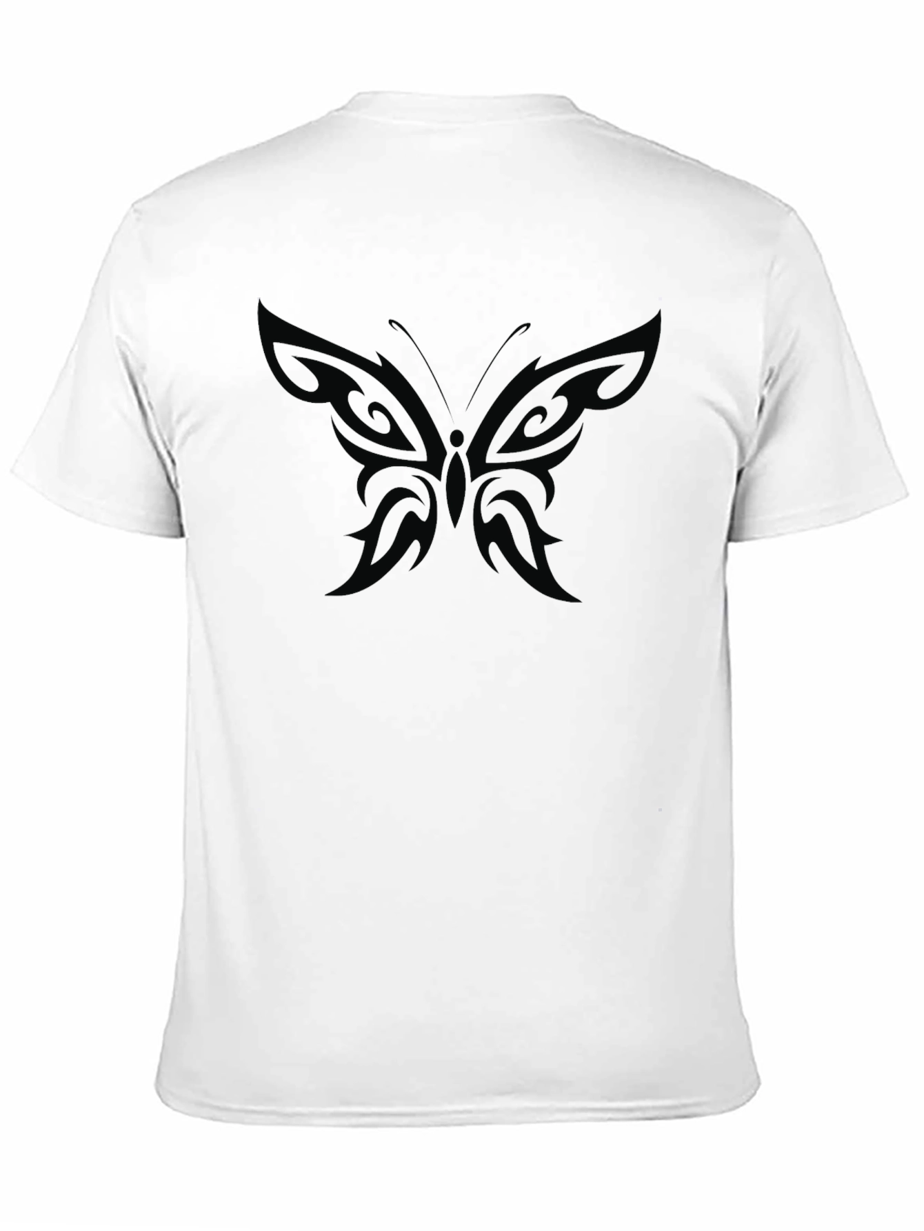 Black Butterfly Print Crew Neck T-Shirt view 11