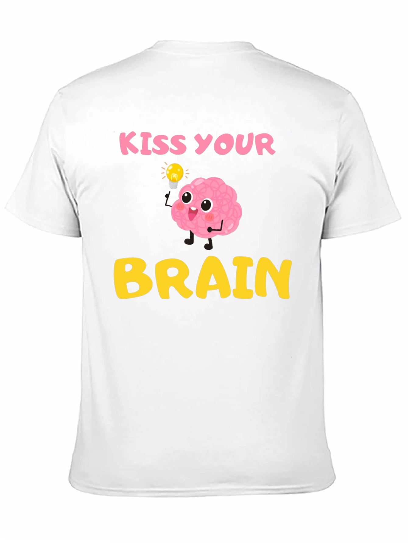 Black Kiss Your Brain T-Shirt - Funny Brain Cartoon Tee view 11
