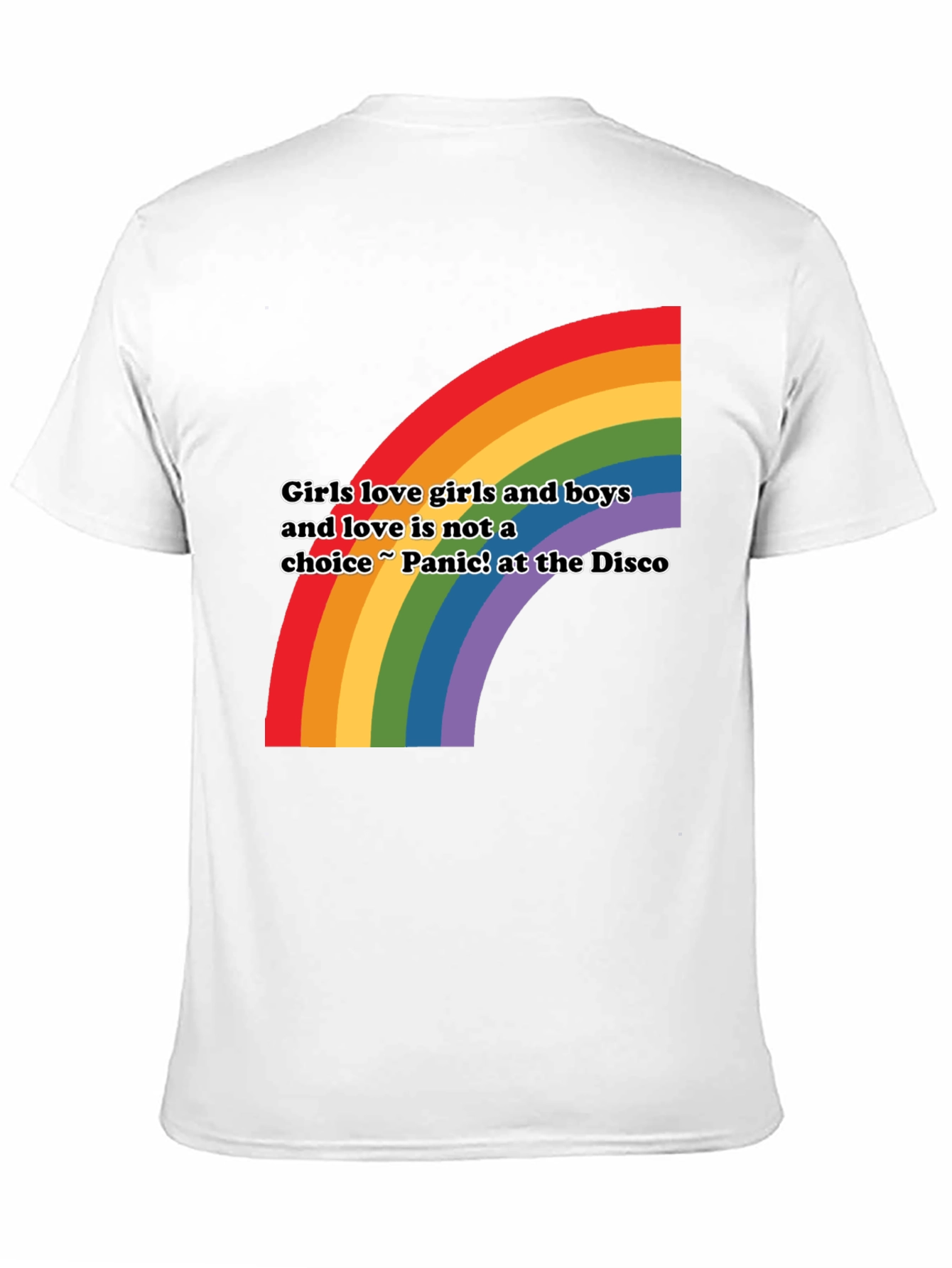 Black Rainbow Love T-Shirt - Girls Love Girls and Boys LGBTQ+ Pride view 11