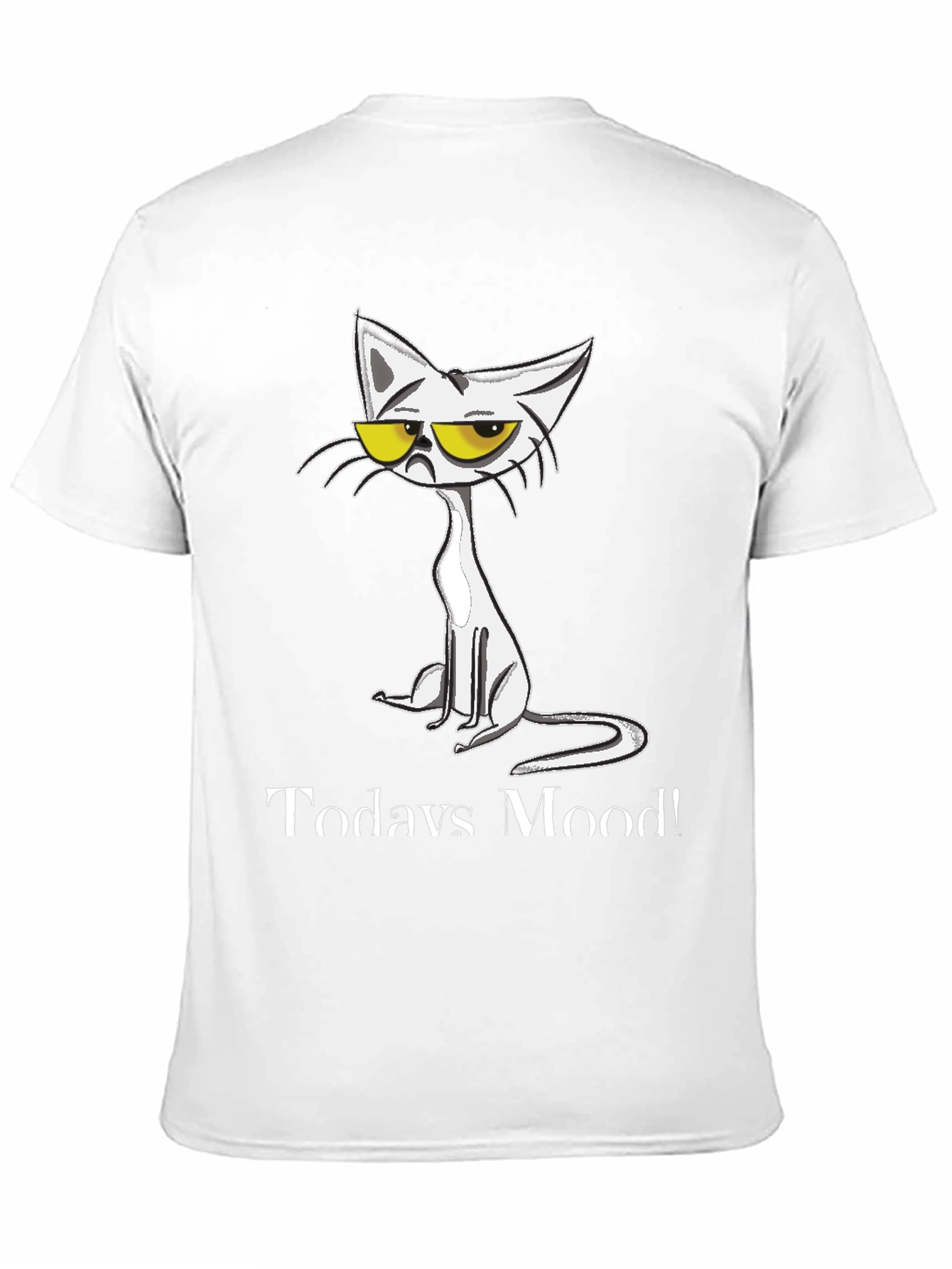 Black Grumpy Cat T-Shirt - Today's Mood Funny Tee view 11