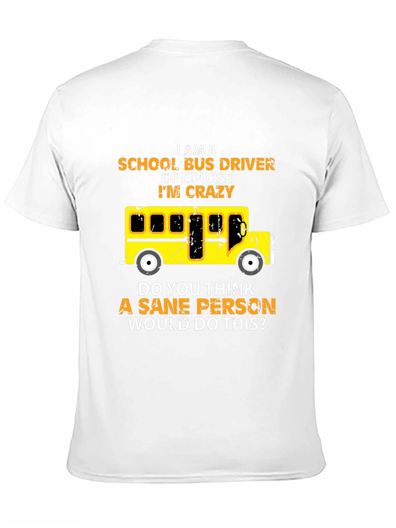 Black Crazy School Bus Driver T-Shirt view 11