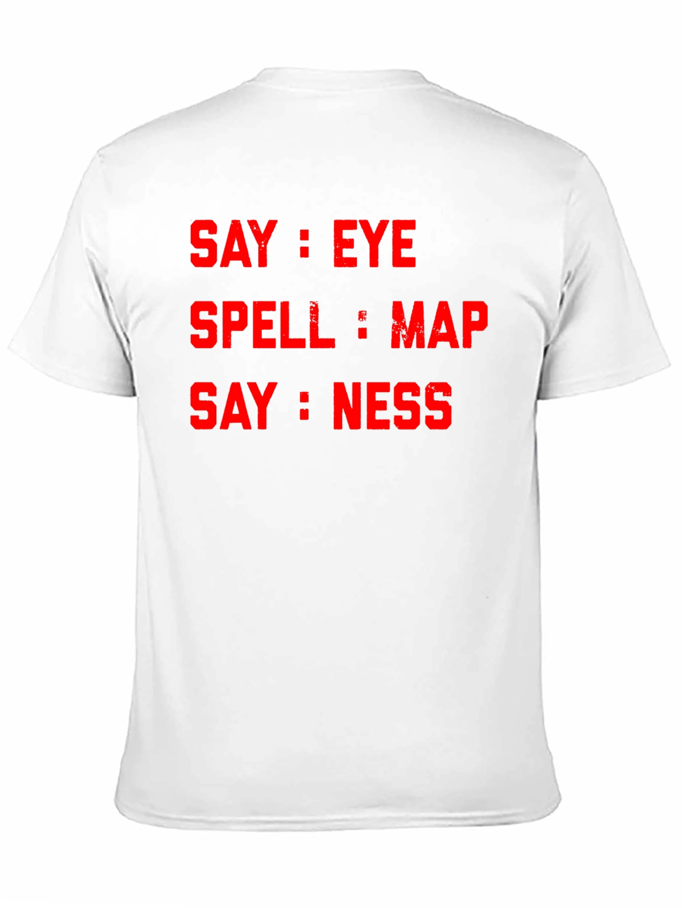 Black Say Eye Spell Map Say Ness T-Shirt view 11