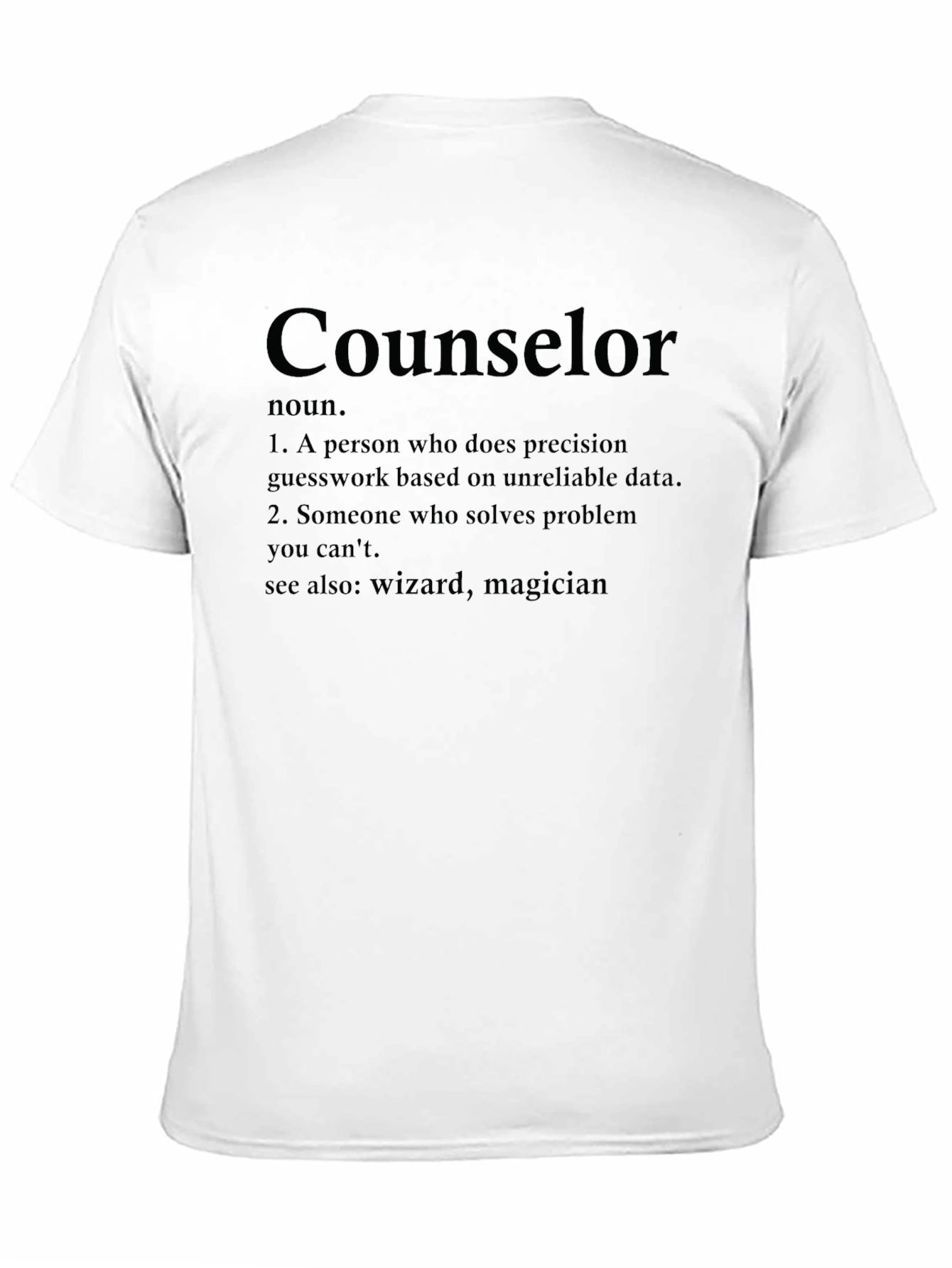 Counselor Definition Black T-Shirt - 11