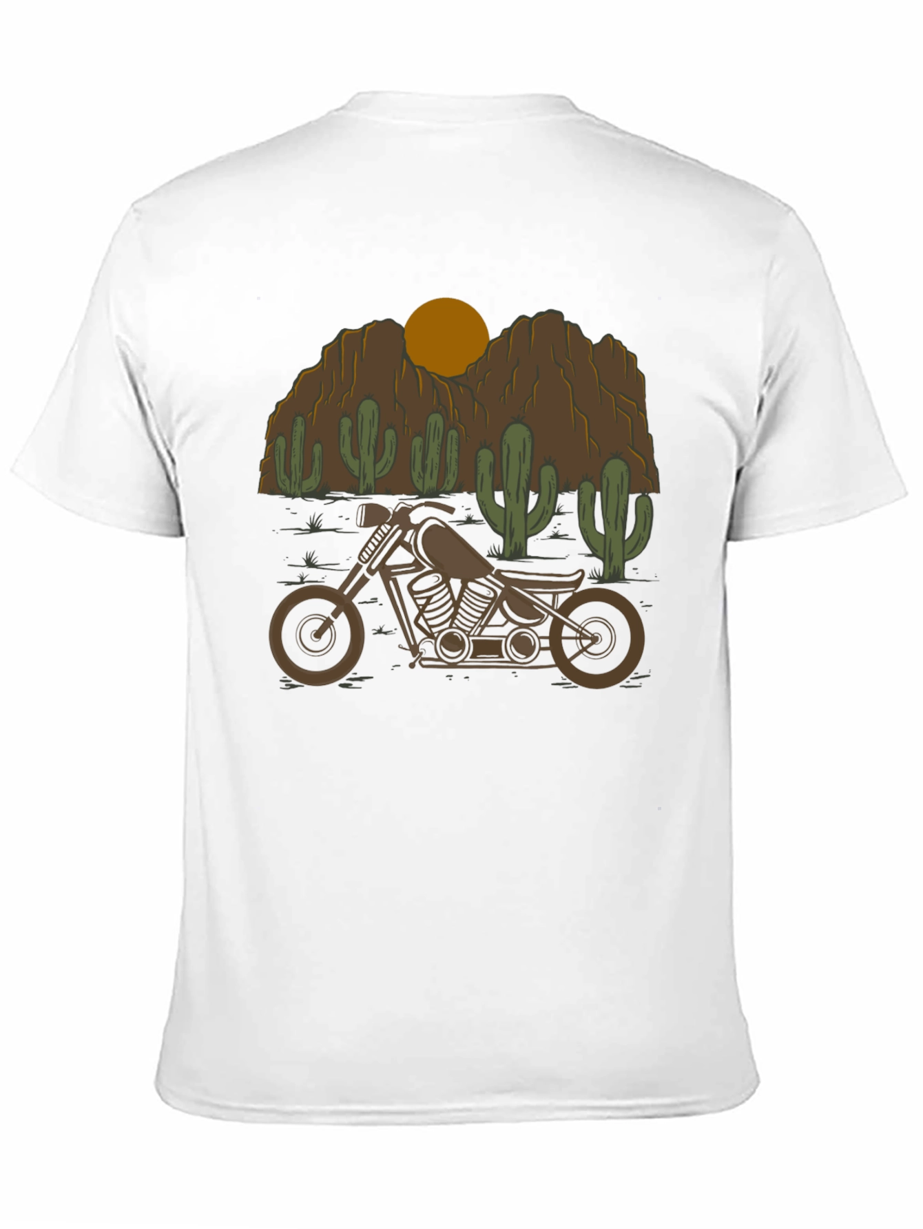 Black Motorcycle Desert Graphic Tee view 11