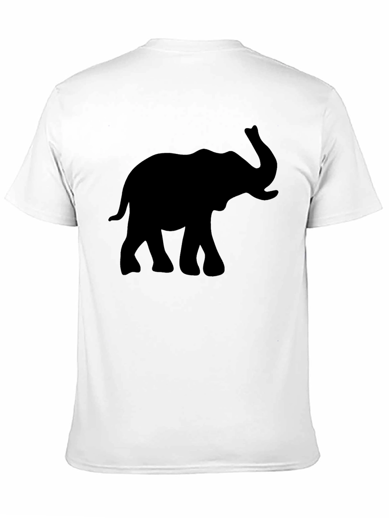 Black Elephant Silhouette Graphic Black T-Shirt view 11