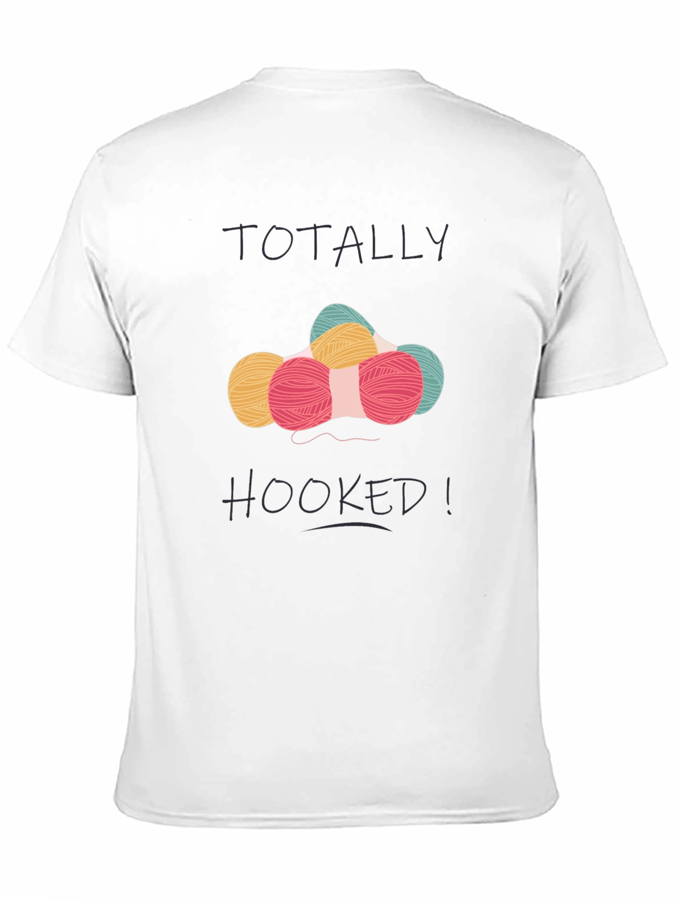 Black Totally Hooked! Graphic Tee - Crochet Lover's T-Shirt view 11