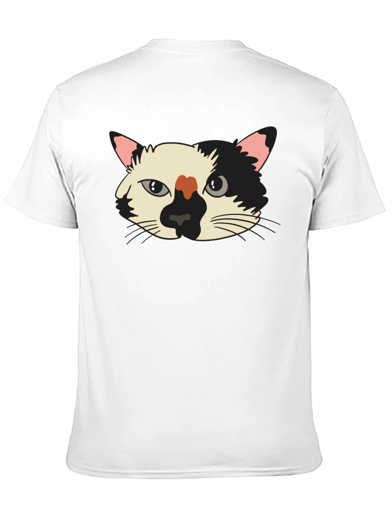 Black Cat Face Graphic Tee - Unisex Black T-Shirt view 11