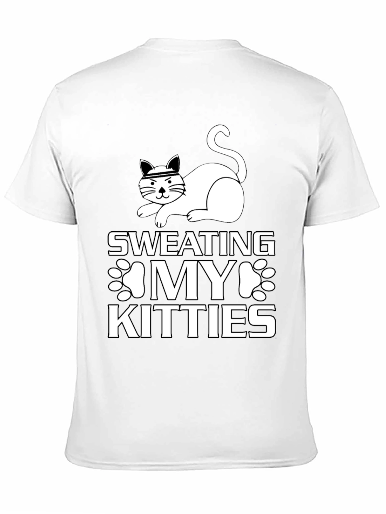 Black Sweating My Kitties Black Graphic Tee view 11