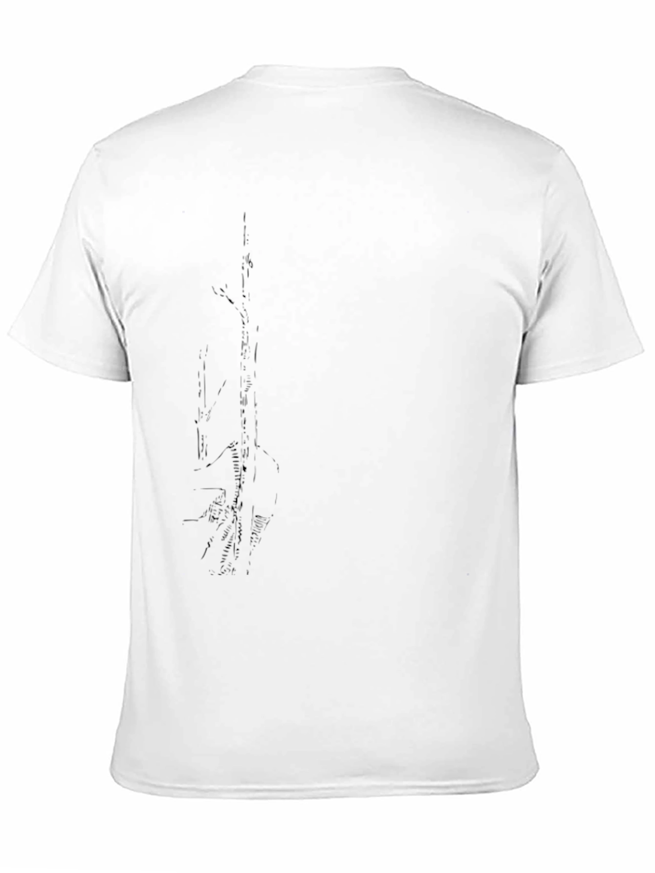 Black Men's Graphic Tee - Abstract Print Black T-Shirt view 11
