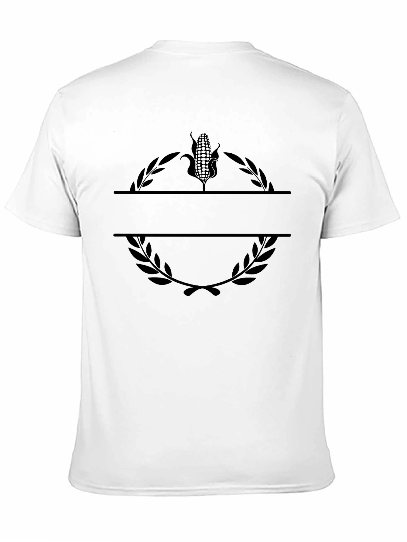 Black Corn & Laurel Wreath Graphic Black T-Shirt view 11