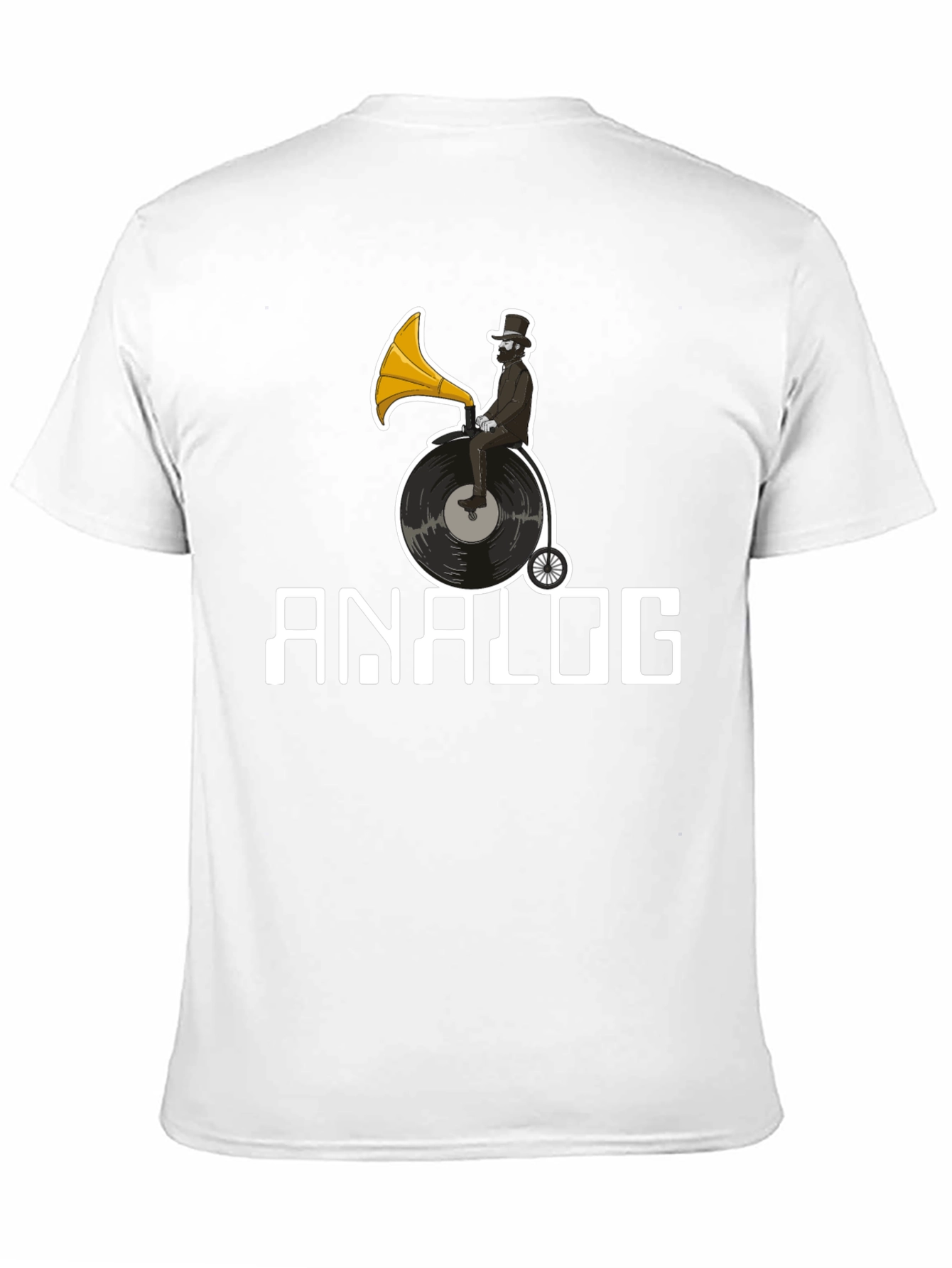Black Analog Vinyl Record T-Shirt view 11