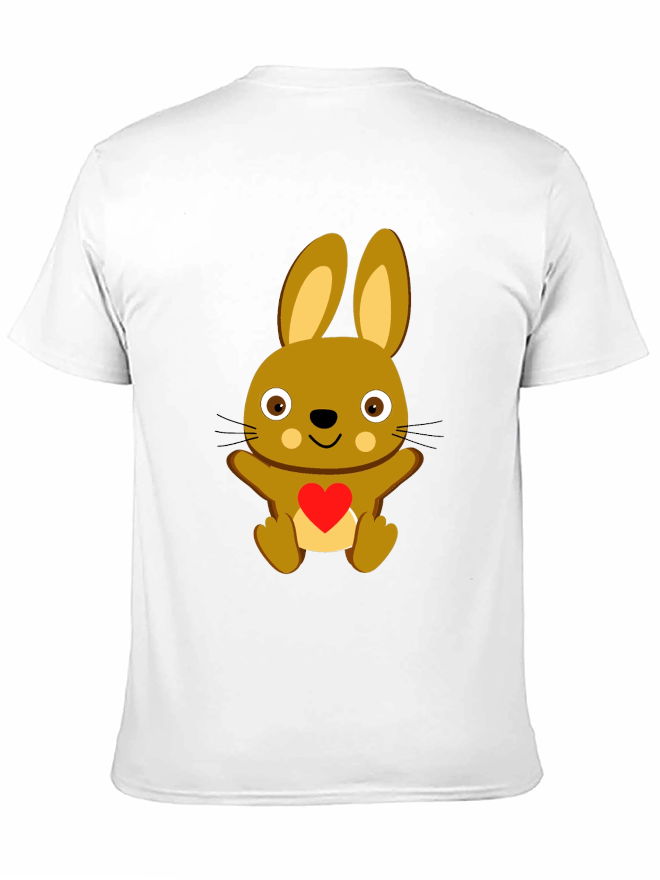 Black Cute Bunny Heart T-Shirt - Black view 11