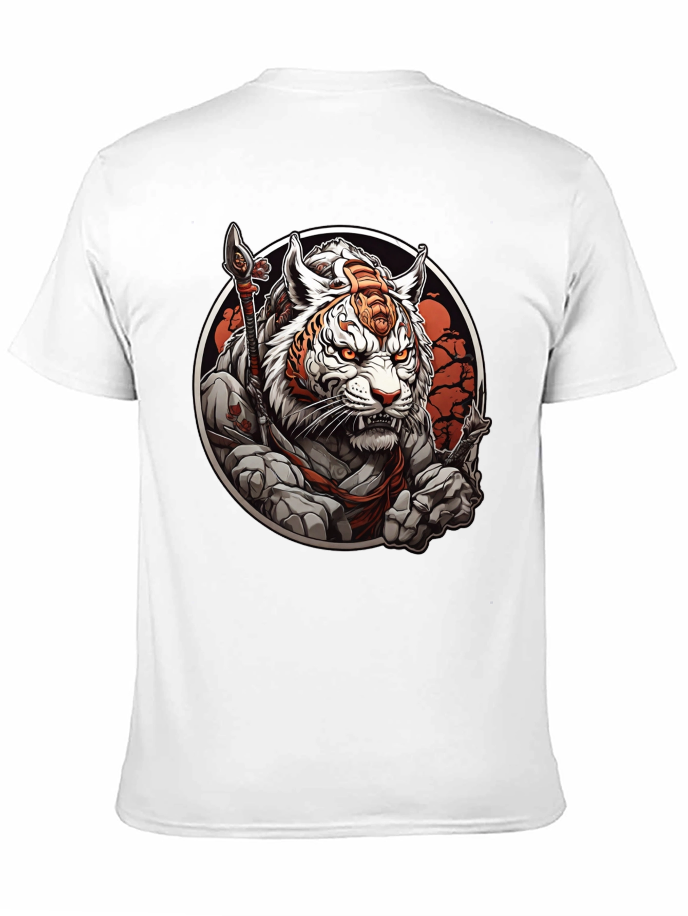 Black Tiger Warrior Graphic Tee - Men's Black T-Shirt view 11