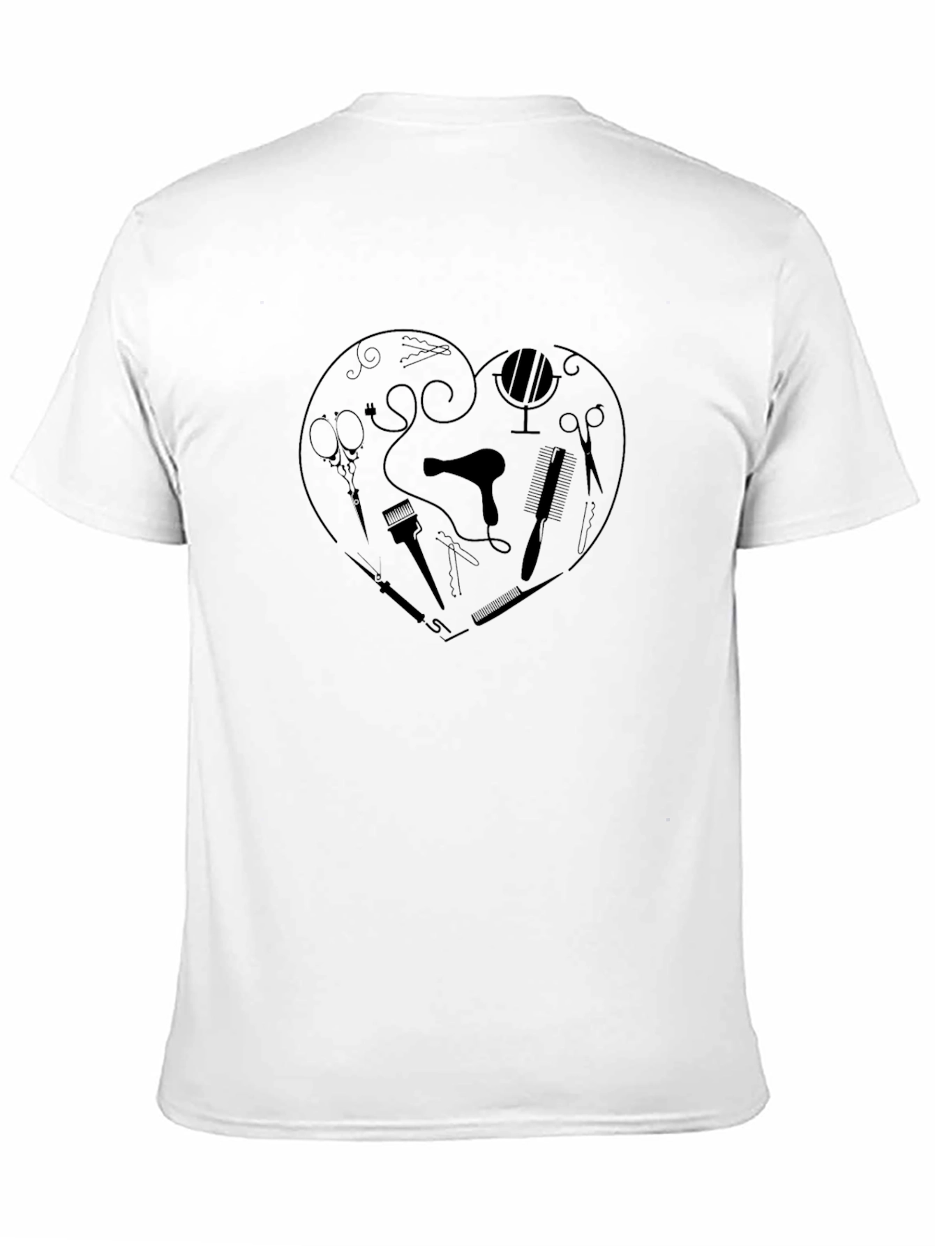 Black Hair Stylist Love Heart T-Shirt view 11