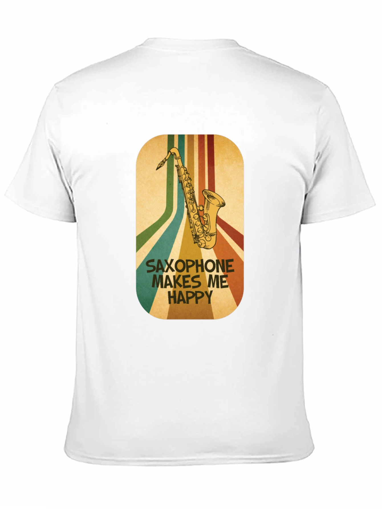 Black Saxophone Makes Me Happy Graphic Tee view 11