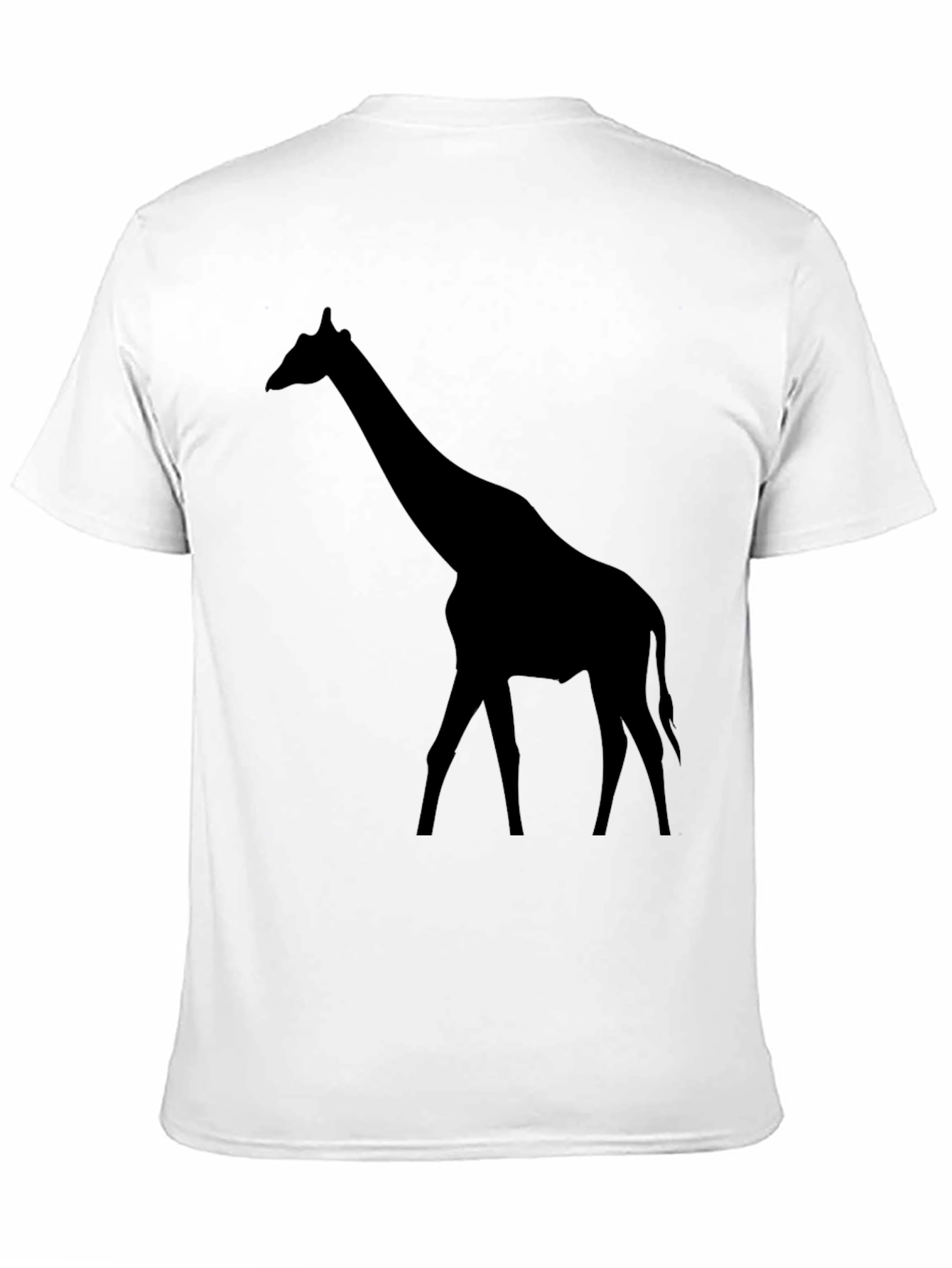 Black Giraffe Silhouette Black T-Shirt view 11