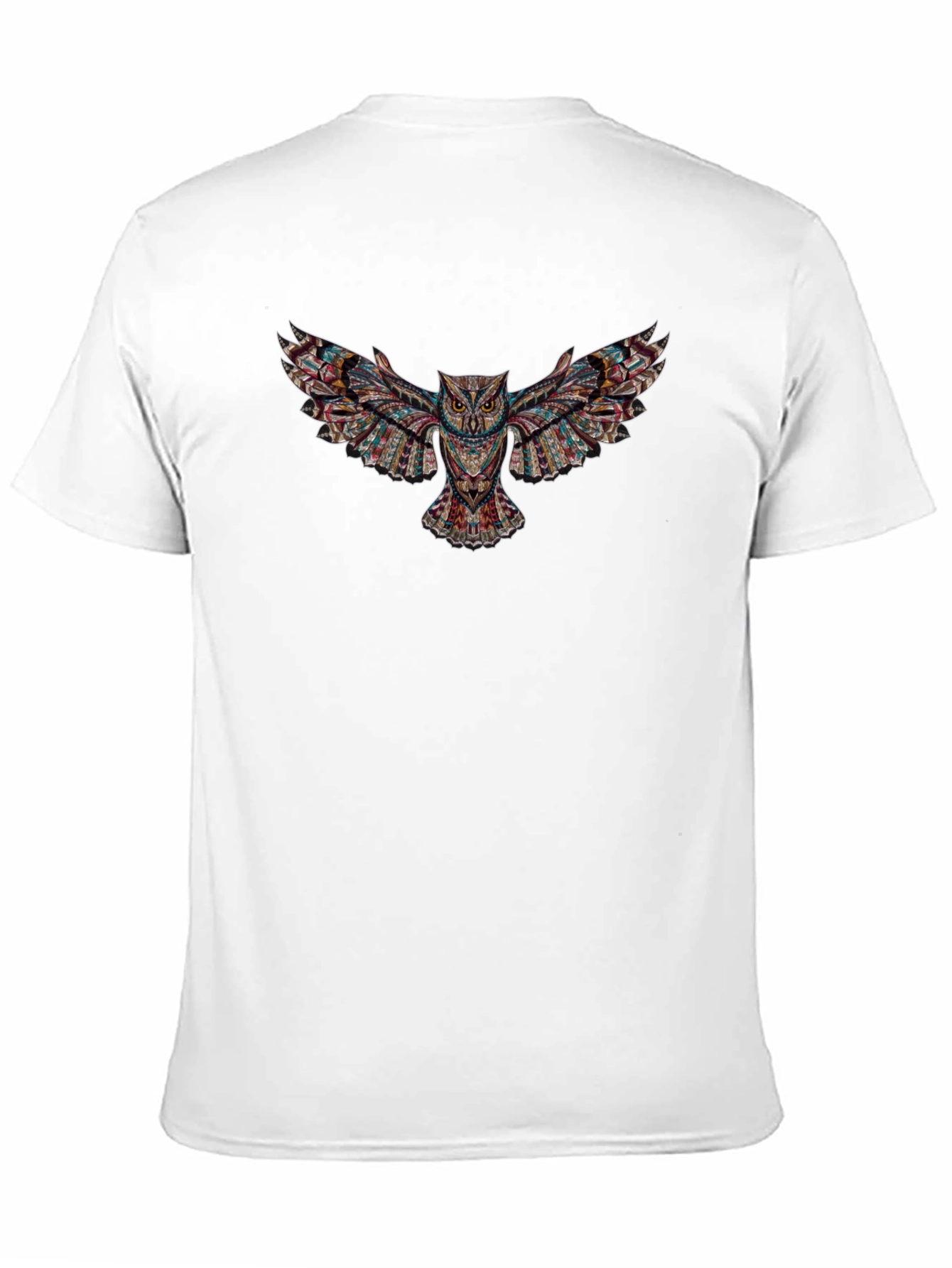 Black Owl Graphic Print Black T-Shirt view 11
