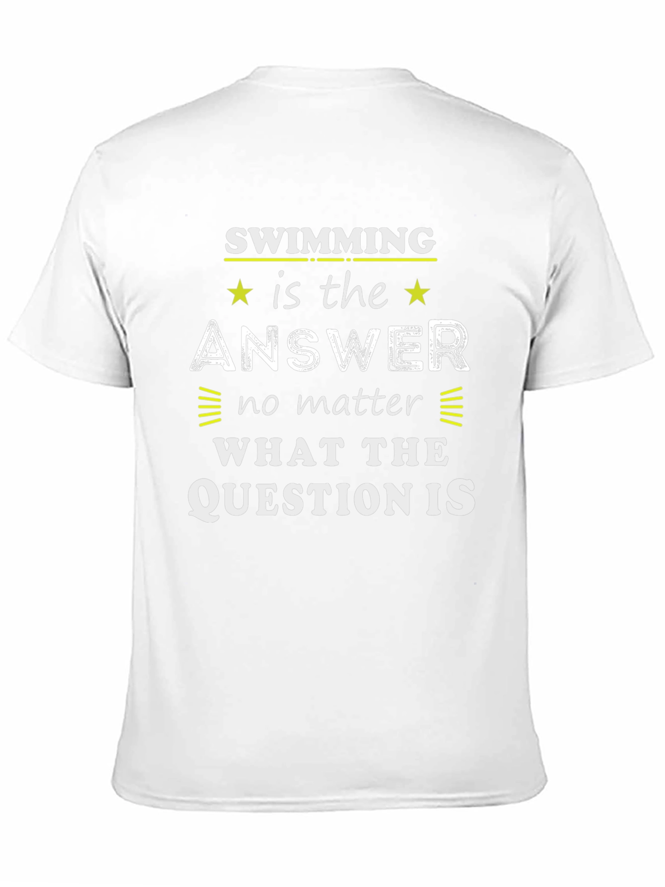 Black Swimming is the Answer T-Shirt - Funny Swimmer Tee view 11