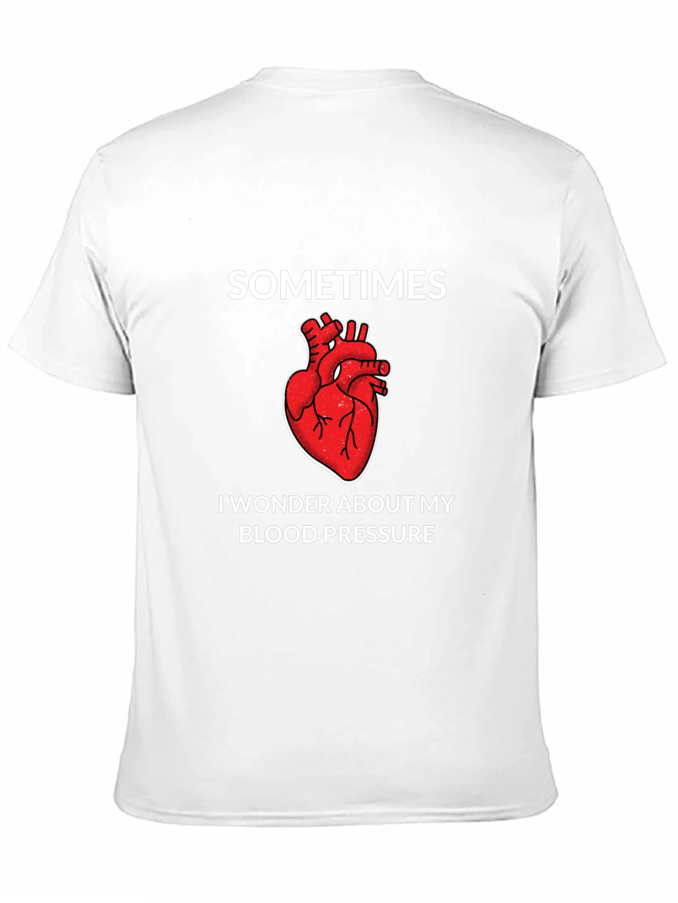 Black Funny Blood Pressure Heart T-Shirt view 11