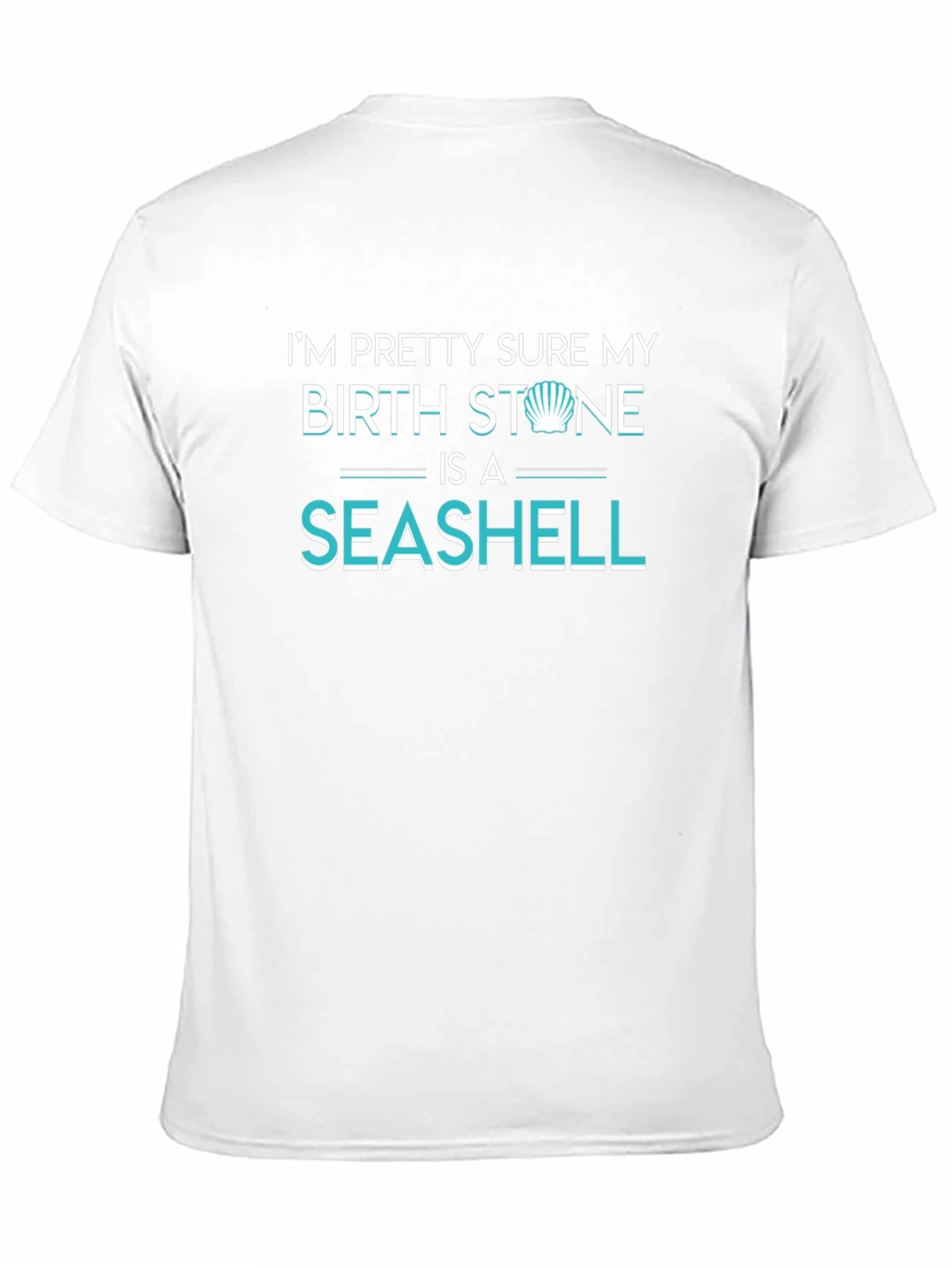 Black Seashell Birthstone Graphic Tee - Unisex Black T-Shirt view 11