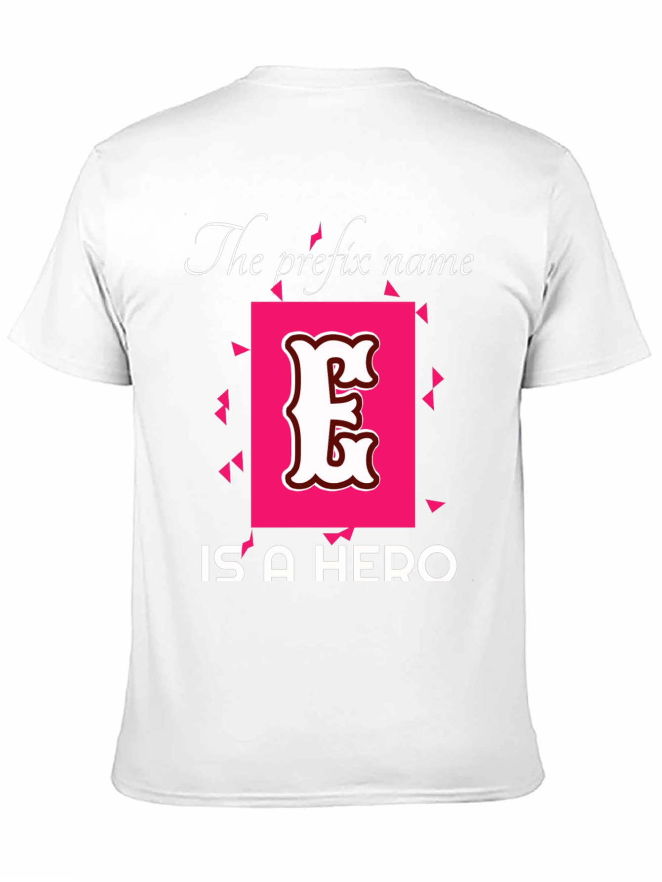 Black Prefix Name Hero T-Shirt - Black Graphic Tee view 11