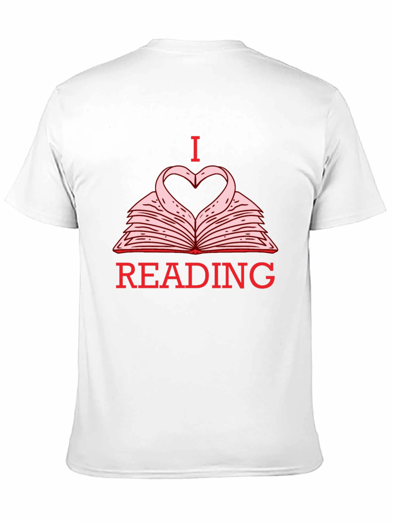 Black I Love Reading T-Shirt - Heart Book Design view 11