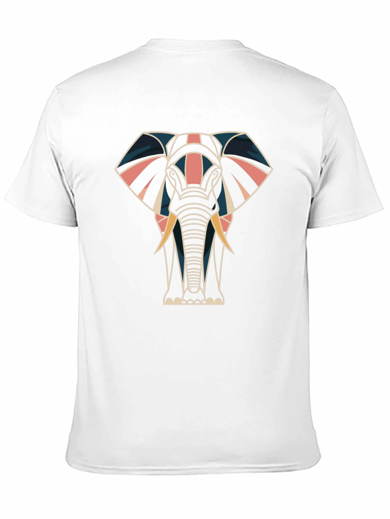 Black Geometric Elephant Graphic Tee - Modern Style view 11
