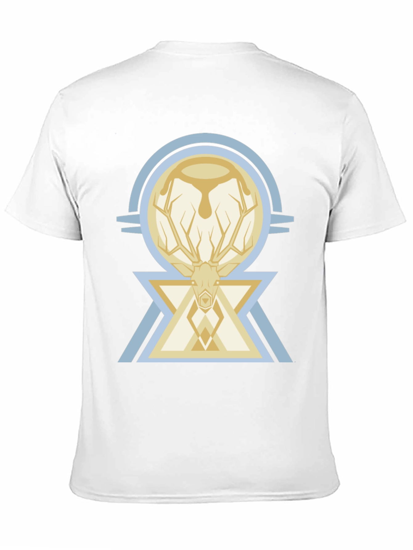 Black Geometric Deer Graphic Tee - Modern Style view 11