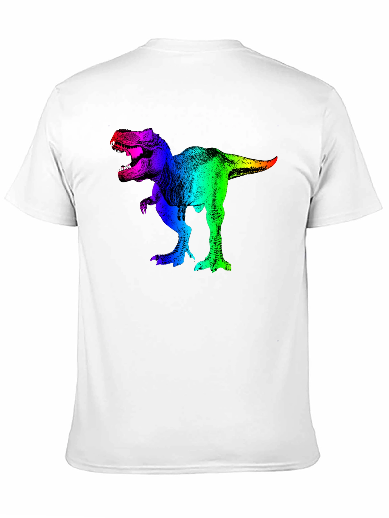 Black Rainbow Dinosaur Graphic T-Shirt view 11