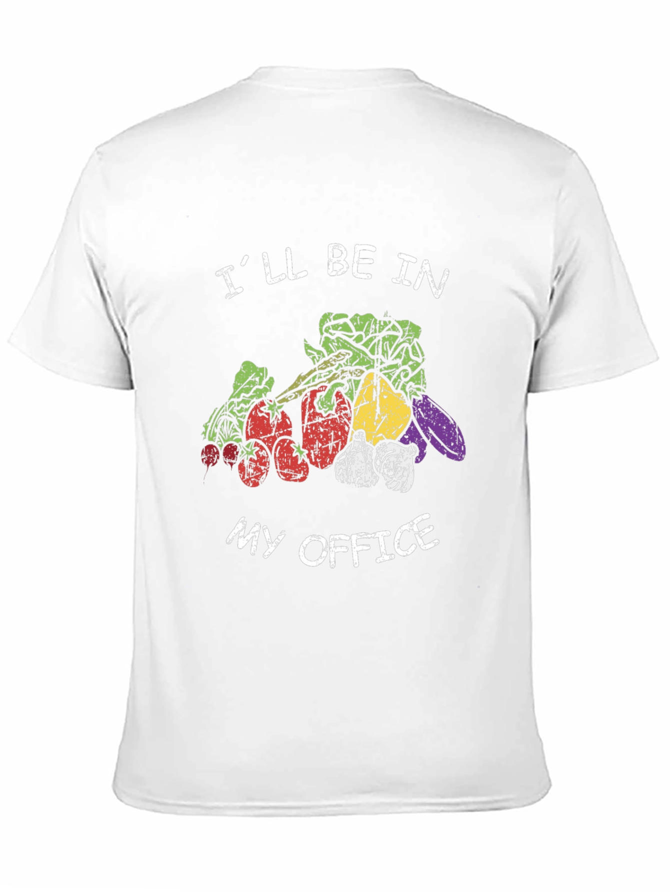 Black Vegetable Garden T-Shirt - "I'll Be In My Office" view 11